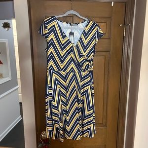 Blue and yellow dress